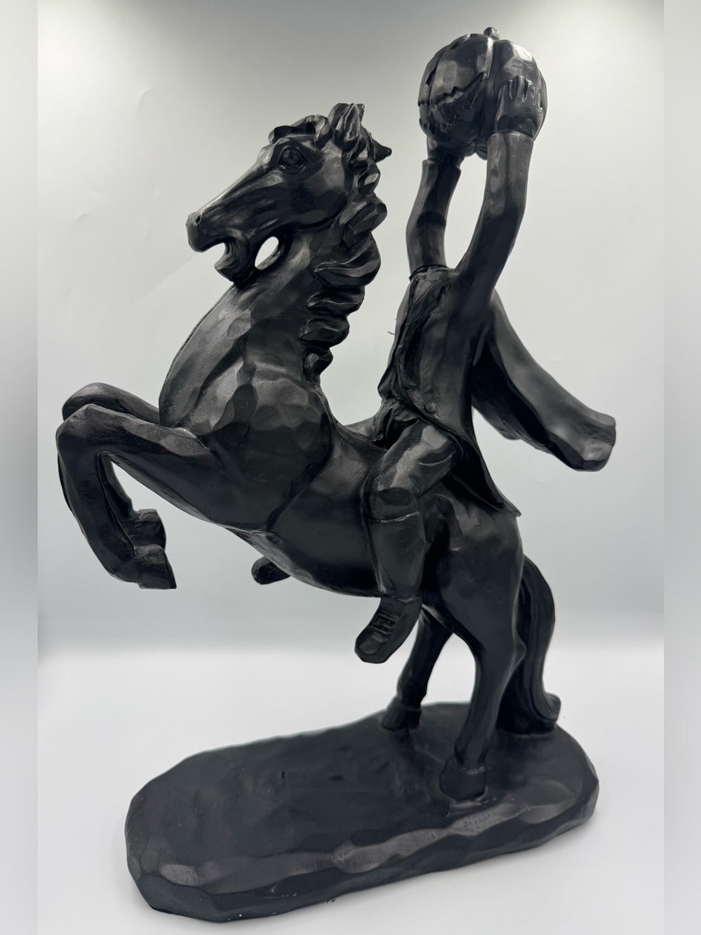 Martha Stewart Headless Horseman Halloween Statue 18" Black Pumpkin NWT